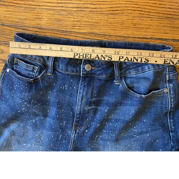 Judy Blue Shorts Womens 1XL, 14W-16W High Rise Blue Dark Wash Splatter - Picture 4 of 6